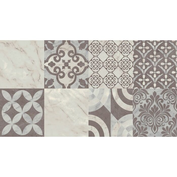 Atlas Concorde Solution Exigo Cementine decor wandtegel gepolijst 30,5x56 rett