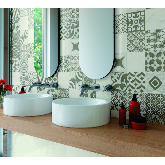 Atlas Concorde Solution Exigo Cementine decor wandtegel gepolijst 30,5x56 rett