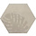 Beton Cire Bercy Bianco hexagon decor 20x24