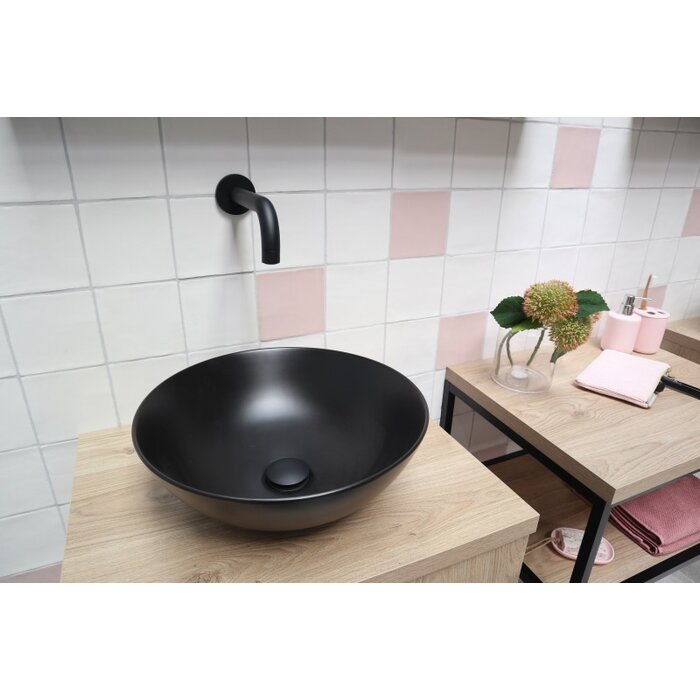 By Goof Waskom keramiek mat zwart 40x40x13.5cm