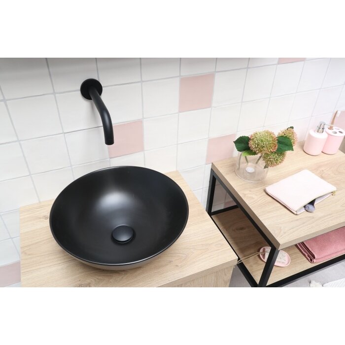 By Goof Waskom keramiek mat zwart 40x40x13.5cm