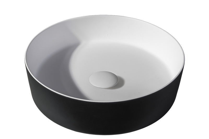 Solid surface waskom Tess zwart EXT