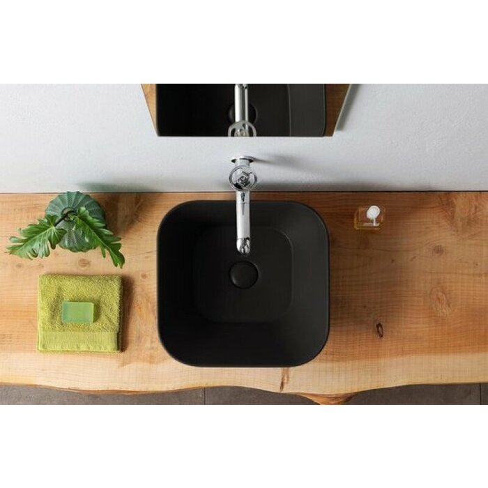 By Goof Mees design waskom vierkant mat zwart