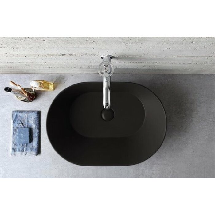 By Goof Mees design waskom ovaal mat zwart