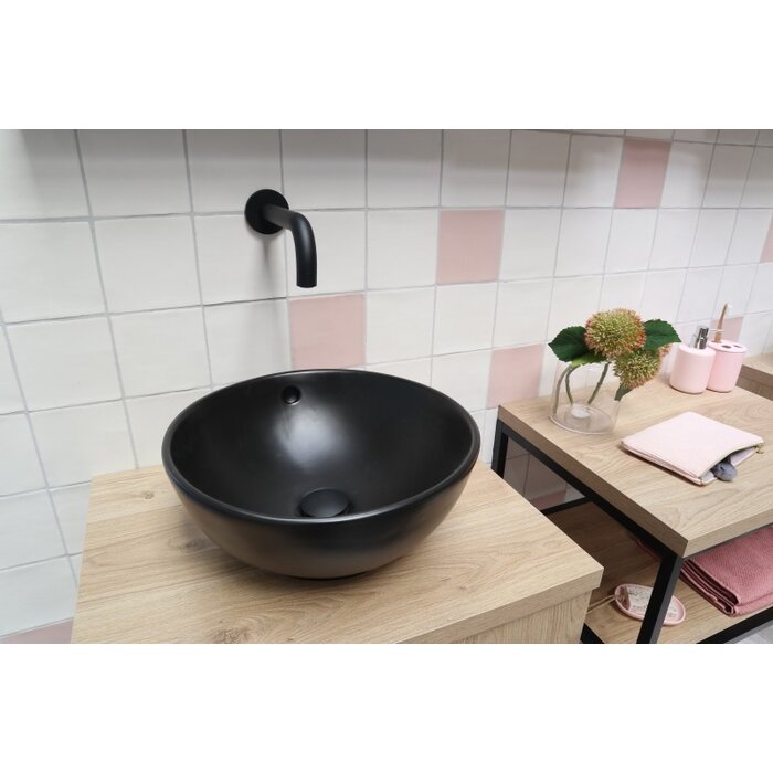 By Goof Waskom keramiek mat zwart 38x38x15cm