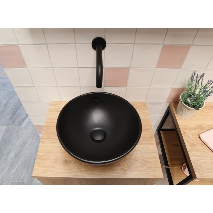 By Goof Waskom keramiek mat zwart 38x38x15cm