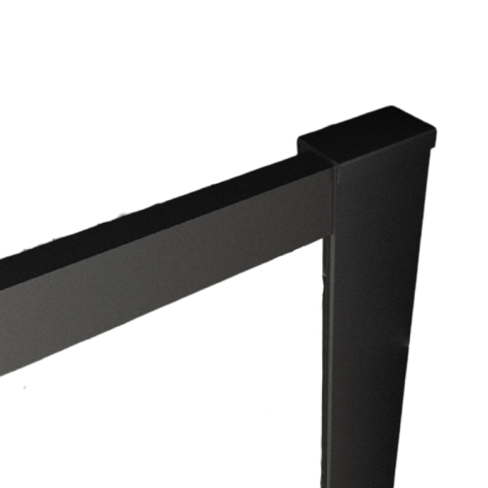 By Goof Douchewand Olivia 90x200cm Helder Glas Mat Zwart Raamwerk