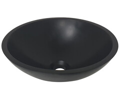 Wiesbaden Valerie waskom rond 43x13 cm solid surface mat zwart