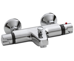 Universele thermostatische badmengkraan chroom