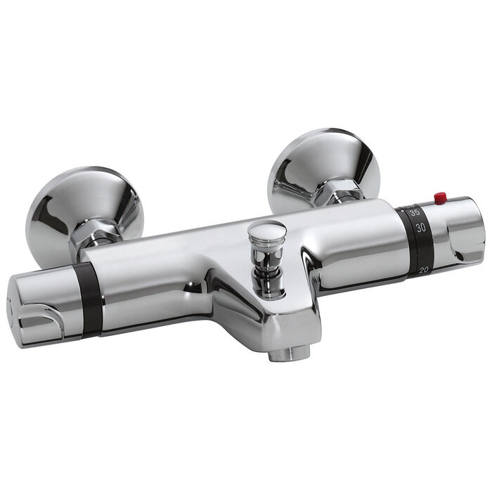 Universele thermostatische badmengkraan chroom
