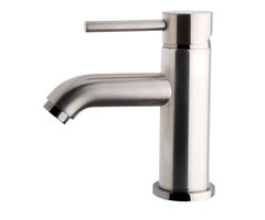 Wiesbaden Cadans wastafelmengkraan laag geborsteld staal