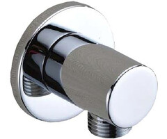 Wandaansluitbocht rond 1/2" chroom
