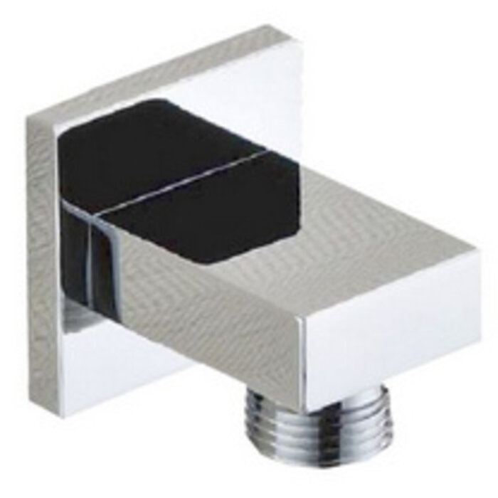 Wandaansluitbocht vierkant 1/2" chroom