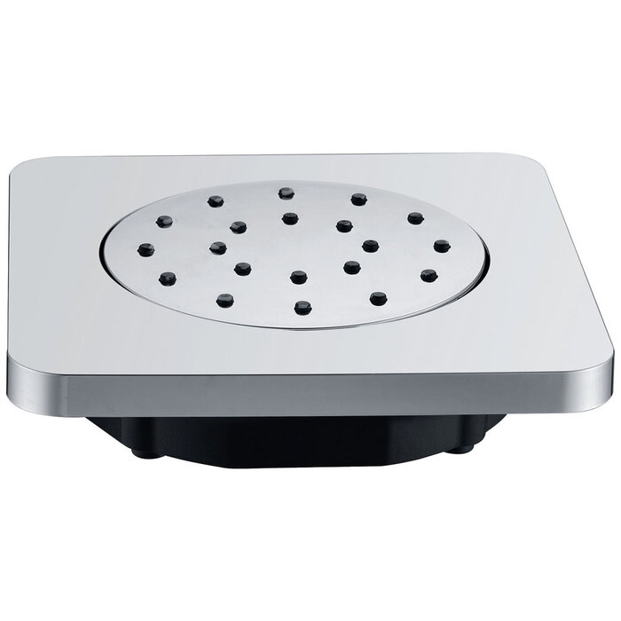 inbouw verstelbare zijdouche vierkant 135x135 ABS chr