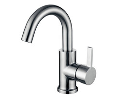 304 Wes wastafelkraan opbouw met draaibare uitloop RVS