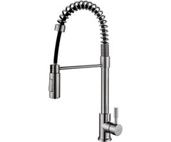 304 Floyd keukenkraan met coldstart en handdouche RVS