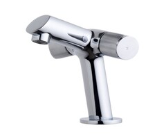 Concorde wastafelkraan met clickwaste chroom