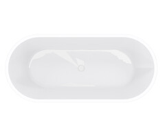 Libero vrijstaand ligbad 178 x 80 cm acryl glans wit met waste wit glans