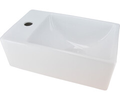 Rhea xxs fontein links 30,5 x 18 x 11 cm keramiek glans wit