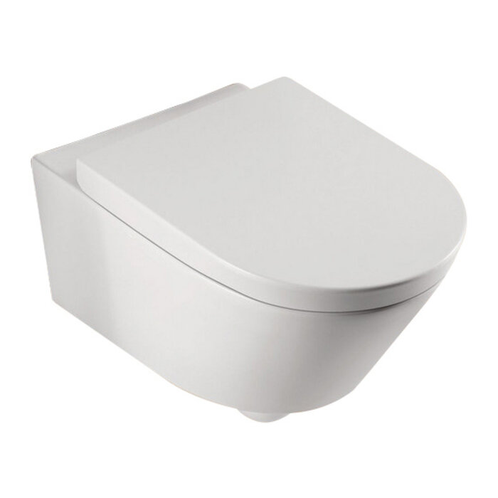 Metro wandcloset met toiletzitting softclose en quick release glans wit