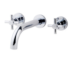 Cross inbouw-wastafelmengkraan 2-knops chroom