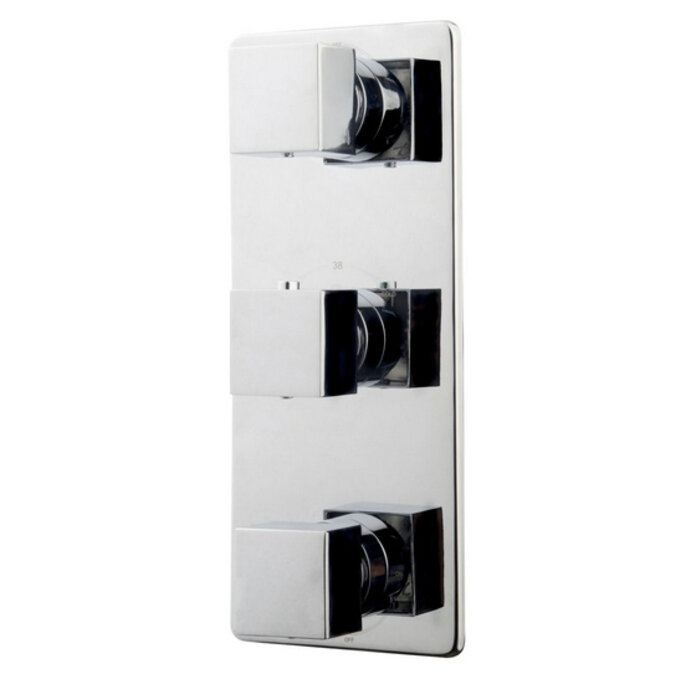 Rombo afbouwdeel inbouwthermostaat 3 weg chroom