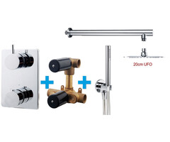 one-pack inbouwthermostaatset type 115 CHR (20cm ufo)