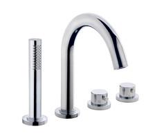 Wiesbaden Caral 4-gats badrandthermostaat afbouwset chroom