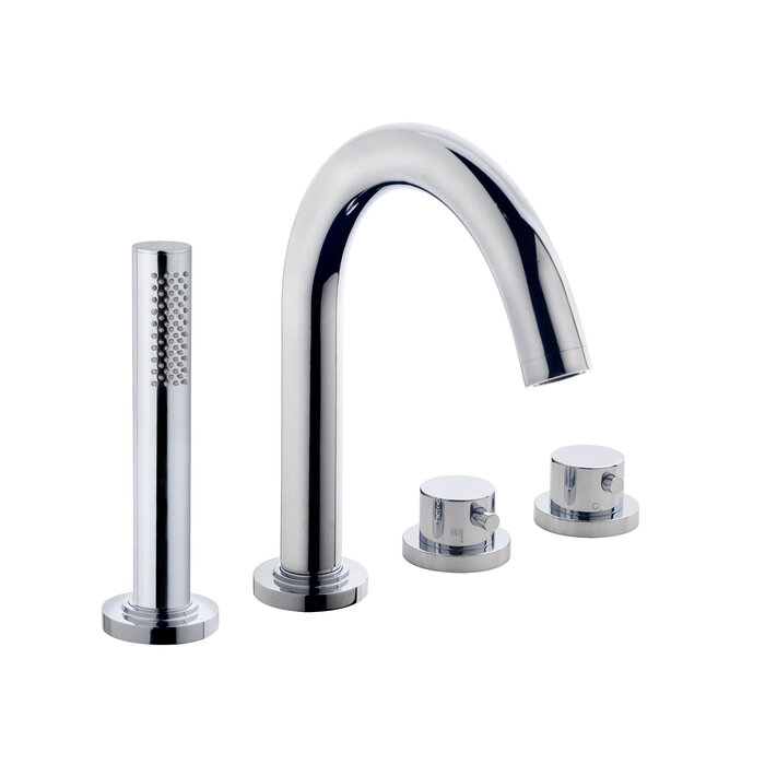 Wiesbaden Wiesbaden Caral 4-gats badrandthermostaat afbouwset chroom