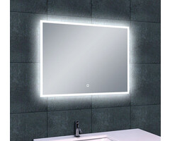 Quatro spiegel rechthoek met LED, dimbaar en spiegelverwarming 80 x 60 cm