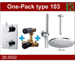 one-pack inbouwthermostaatset type 103 CHR (30cm)