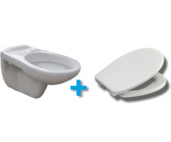 Neptunus wandcloset met Ultimo 3.0 toiletzitting softclose en quick release glans wit