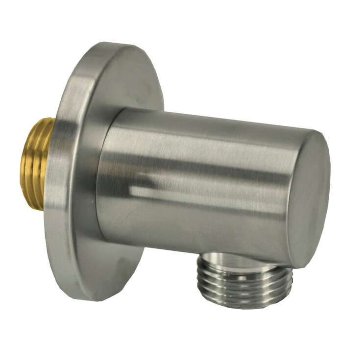 Wiesbaden Wandaansluitbocht rond 1/2" geborsteld staal