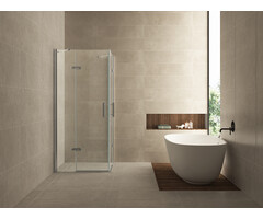 Double hoekintap cabine met 2 draaideuren 900 x 900 x 2000 x 8 mm nano helder glas/chroom