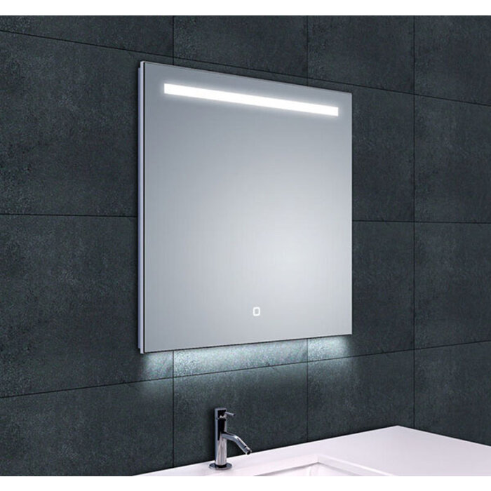 Ambi one spiegel vierkant met LED, dimbaar en spiegelverwarming 60 x 60 cm