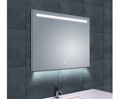 Ambi one spiegel rechthoek met LED, dimbaar en spiegelverwarming 80 x 60 cm
