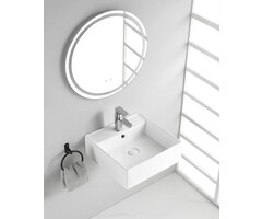 Larx waskom vierkant 41 x 41 x 15 cm keramiek glans wit