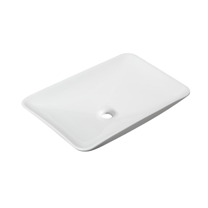 Karé waskom rechthoekig 58 x 36 x 11,5 cm keramiek glans wit