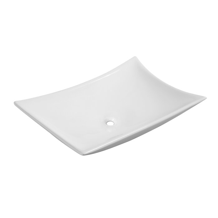 Scala waskom rechthoekig 56 x 37 x 10,5 cm keramiek glans wit