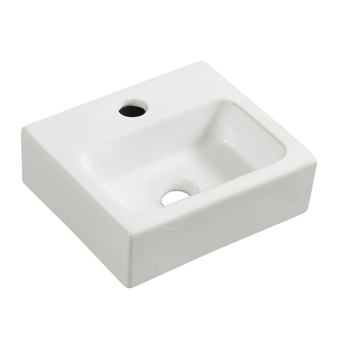 Wiesbaden Leto mini fontein 28 x 24, 5 x 9 cm keramiek glans wit