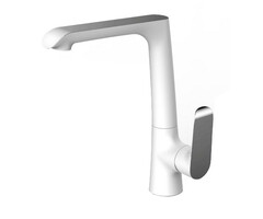 Tarma éénhendel-keukenmengkraan wit/chroom