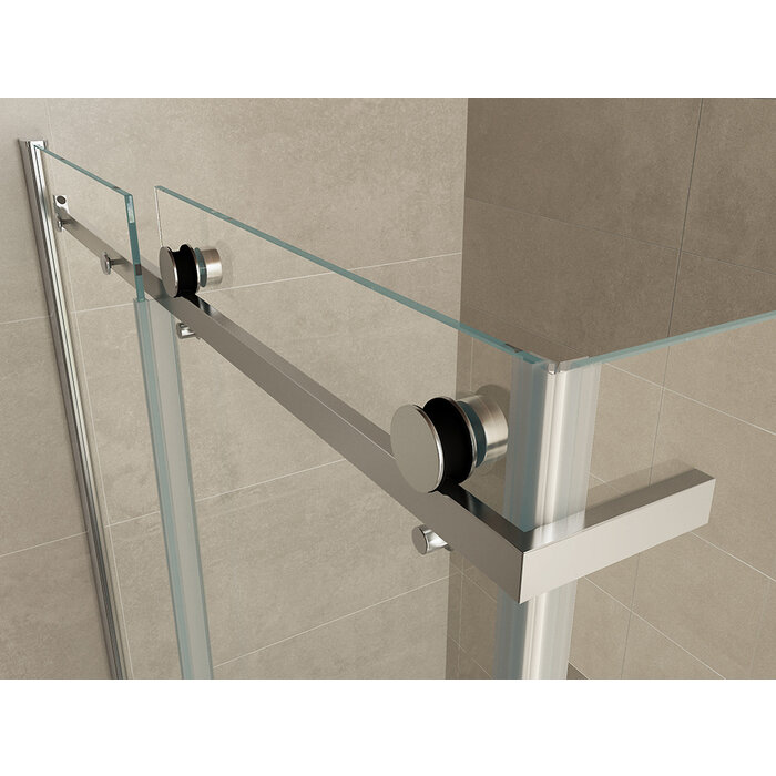 Pared cabine met 1 schuifdeur 1200 x 1000 x 2000 x 8 mm nano helder glas/chroom