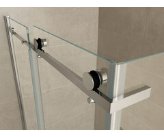 Wiesbaden Pared cabine met 1 schuifdeur 1400 x 900 x 2000 x 8 mm nano helder glas/chroom