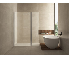 Comfort zijwand draaibaar 300 x 2000 x 10 mm nano helder glas/chroom