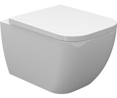 Wiesbaden Sky wandcloset verkort met Sky toiletzitting softclose en quick release glans wit