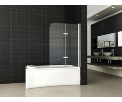 Cinco badwand draaibaar 1000 x 1400 x 6 mm nano helder glas/chroom