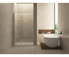 Vaz nisdeur met vast deel 800 x 2000 x 8 mm nano helder glas/chroom