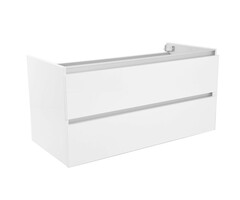 Wiesbaden Vision onderkast met 2 laden 100 x 46 cm glans wit