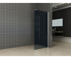 Comfort inloopdouche 800 x 2000 x 10 mm nano rookglas/chroom