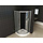Eco kwartronde cabine met twee schuifdeuren 900 x 900 x 1900 x 5 mm helder glas/chroom